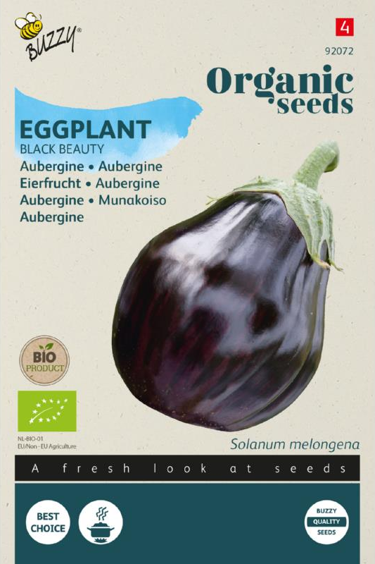 Aubergine Black Beauty zaden BIO