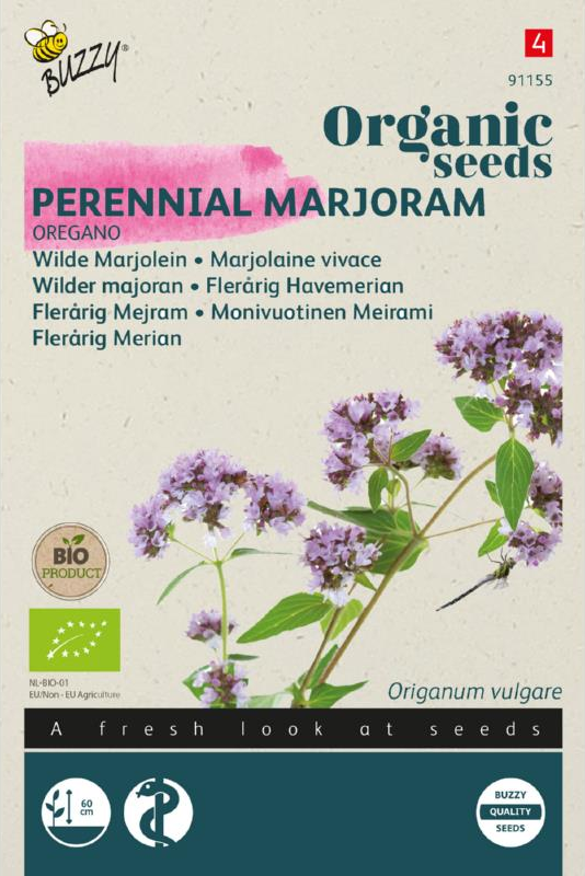 Wilde Marjolein (Oregano) zaden BIO