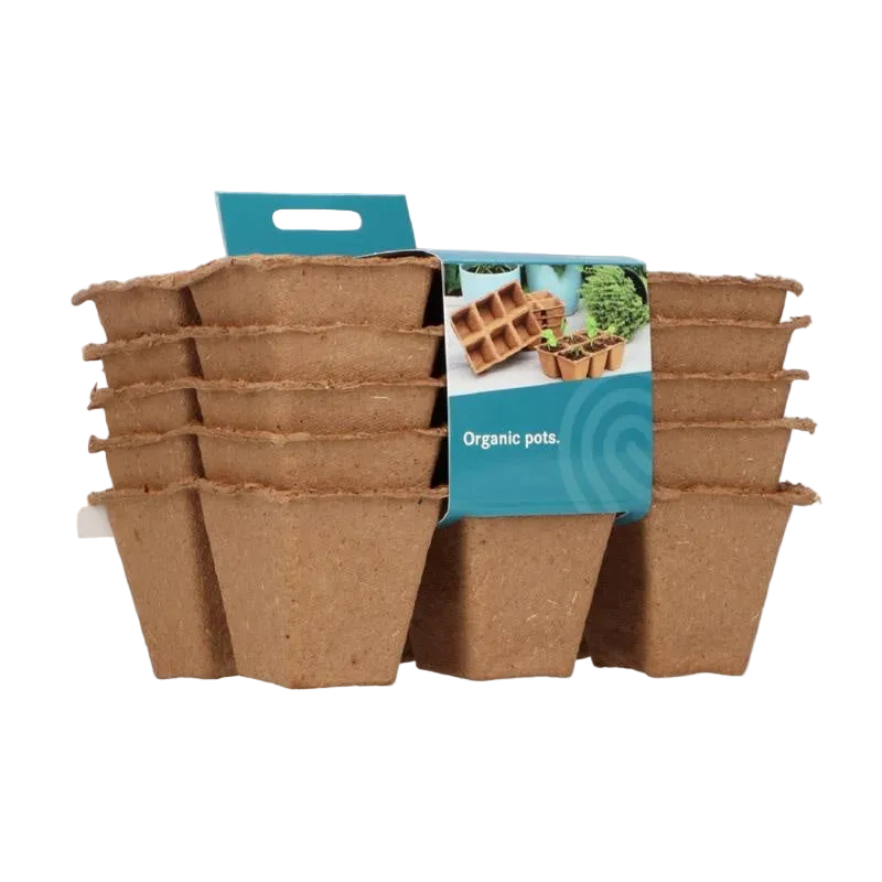 Biologische Potjes 6x6cm (5 strips à 6 stuks)