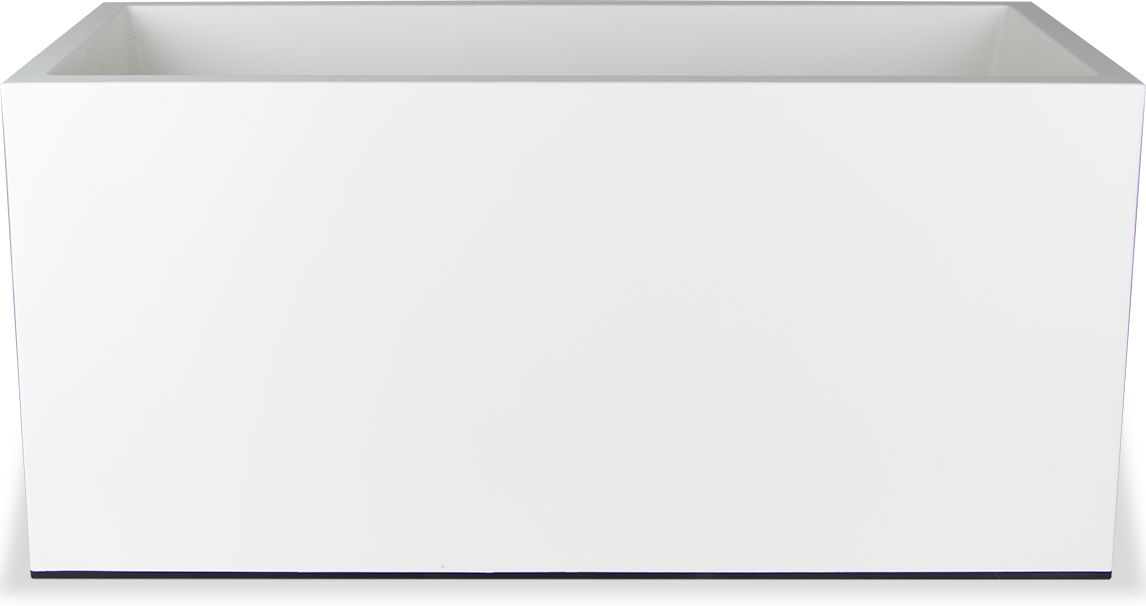 Mojo - Plantenbak 80cm incl. wieltjes - Wit