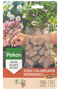 Terras & balkonplanten voedingskegels (15 stuks) BIO - Pokon